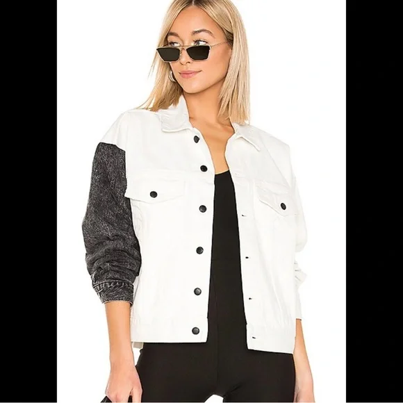 美品★Alexander Wang★Game Jacket Alexander Wang Game Logo Denim Trucker Jacket | Saks Fifth